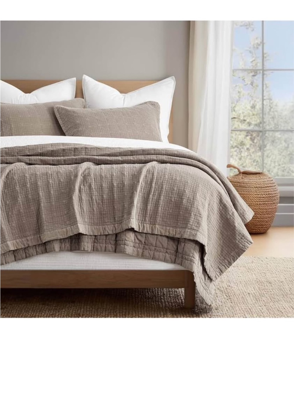 EVERGRACEHOME Stonewashed Cotton Quilt Set Queen Size, Ultra Soft Oversized